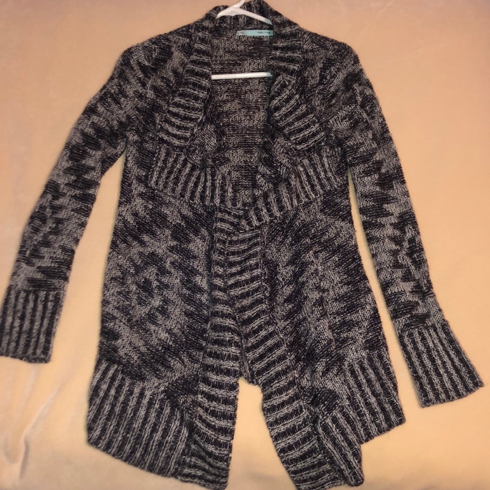 Maurices S purple, grey, and white cardigan